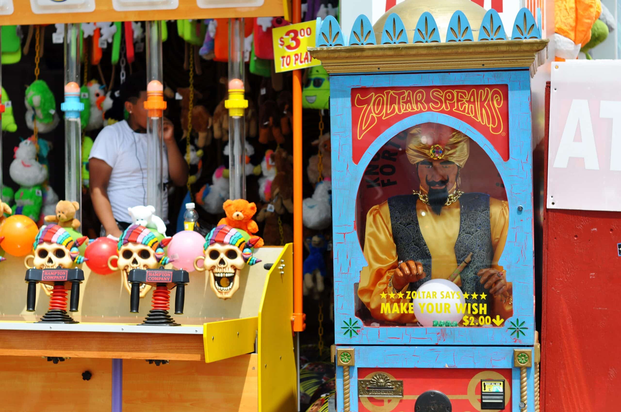 Fortune teller machine at a boardwalk